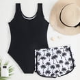 thumbnail image 6 of 12-13 T Kids Bathing Suits Girls Floral Print Sleeveless Swimsuit For Big Kids Teen Beach Pool Water Park Swimwear, 6 of 9