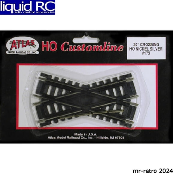 Atlas Model 173 Code 100 30 Degree Crossing Track 4 CL N/S HO ATL173