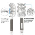 thumbnail image 3 of Yaju Vent Brush, Massage Brush Flex Vented Detangling Styling Hair Brush Compatible With Long Thick Curly Hair Compatible With Womenwhite1pcs, 3 of 4
