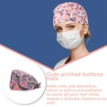 thumbnail image 3 of VONKY Gourd Caps Nurse Durability Pure Color Button Professional Assorted Colors Tie Back Work Uniform Operating Hats L28, 3 of 3
