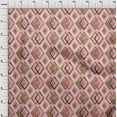thumbnail image 4 of oneOone Velvet Medium Pink Fabric Geometric Sewing Craft Projects Fabric Prints By Yard 58 Inch Wide, 4 of 5