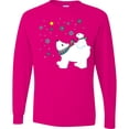 thumbnail image 3 of Inktastic Christmas Polar Bear and Cub with a Star Long Sleeve T-Shirt, 3 of 5