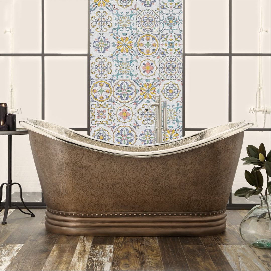 24 Piece Waterproof Vinyl Tiles Stickers 8 x 8in DIY Decor Floral Pattern Self Adhesive Wall Decals Mural Peel and Stick Tile Kitchen Backsplash