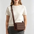 thumbnail image 4 of Crossbody Bags for Women Quilted Puffer with RFID Blocking Slots Casual Lightweight Water Resistant Multi Pocket Adjustable Wide Strap Wallet For Daily Travel Use, 4 of 6