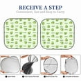 thumbnail image 6 of Bingfone Green Avocado Print 2-Piece Sun Shade Front Windshield - Foldable Car Front Window Sunshades For Most Sedans Suv Truck - Medium, 6 of 7