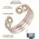 thumbnail image 3 of Tri Tone Magnetic Copper Rings Sets for Women, Set of 3, Gift for Mom Wife, Jewelry for Ladies, Adjustable Size, 3 of 5