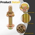 thumbnail image 3 of M8x45mm 10Pcs Carbon Steel Flanged Hex Bolts with Nuts, Fully Threaded, 3 of 6