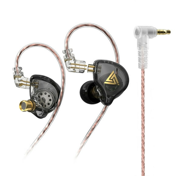 Methold Auriculares AK6 PLUS con cable para teléfono móvil, Cable desmontable dinámico, auriculares portátiles con sonido de música manos Cables de audio/vídeo Negro Sin Micrófono