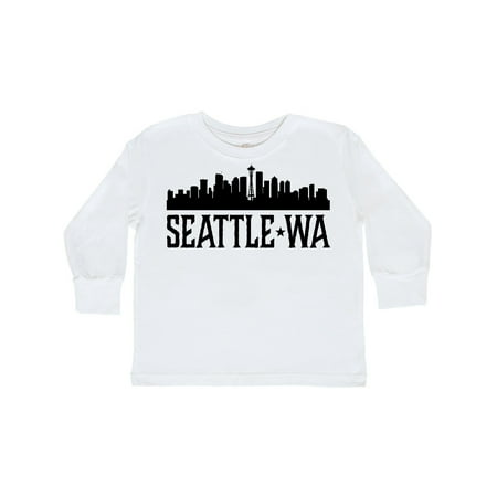 

Inktastic Seattle Washington City Skyline Gift Toddler Boy or Toddler Girl Long Sleeve T-Shirt