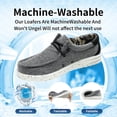 thumbnail image 3 of Mocasines casuales lavables a máquina para hombre, ligeros, con suela suave, cómodos y transpirables, para caminar y viajar, para hombres y adolescentes, EE. UU. 12, 3 of 6