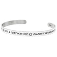 thumbnail image 2 of Life Is A Journey .. Not A Destination, Enjoy.. Adjustable Cuff Bracelet Wristband Bangle, 2 of 3