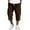 Brown02, variant on Corduroy Men's Cargo Shorts Cargo Elastic Waist 3/4 Pants Multi-Pockets Below Knee Shorts Lightweight Hiking Capri Long Pants White L