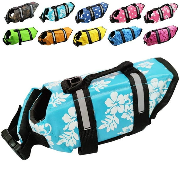 Coloody Dog Life Jacket Safety Swimsuit with Reflective Stripes for Doggie