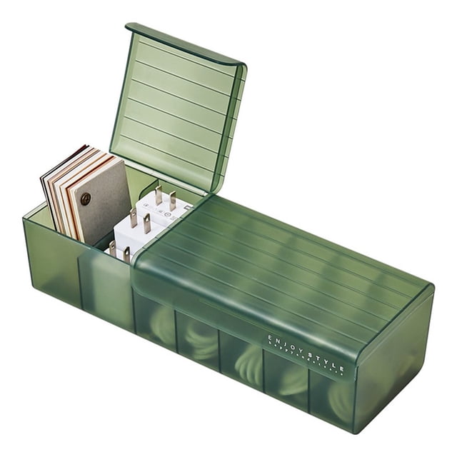 USB Cable Sorting Rack Boxes Plastic Bins 7 Compartments Case Sturdy And Durable 290x 104.4x 80mm Charging Cables