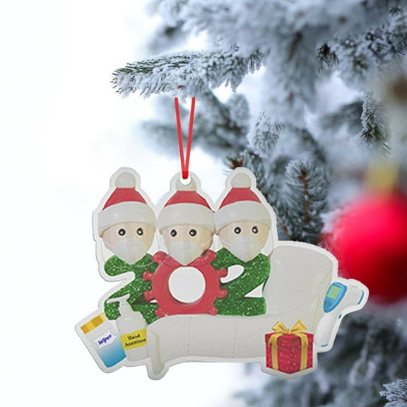Yunuuuoa Personalized 2020 Christmas Ornament Iron Art Holiday Decor - Engravable Family Keepsake Tree Decoration with Ribbon for Festive Home Gift
