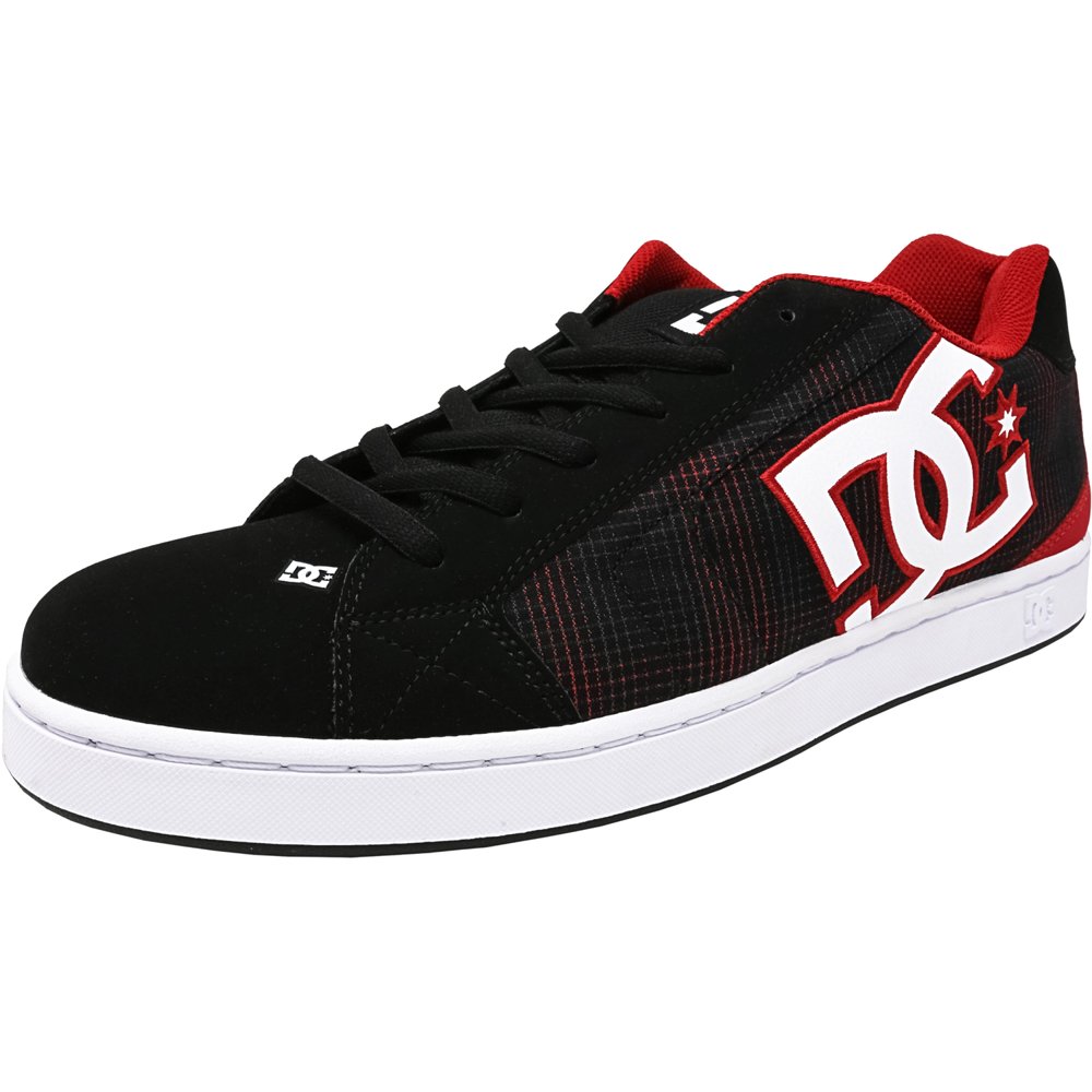 DC Comics Dc Men's Net Se Black / Plaid Low Top Leather Skateboarding