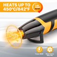 thumbnail image 3 of Cable de 4,9 pies con pistola de calor SEEKONE Mini, 350 W, 260 ℃ y 450 ℃, 3 of 8