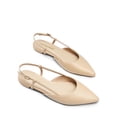 thumbnail image 4 of DREAM PAIRS Flats con Tira Trasera, Punta Fina, Tacón Bajo, Color Nude Talle 11, 4 of 9