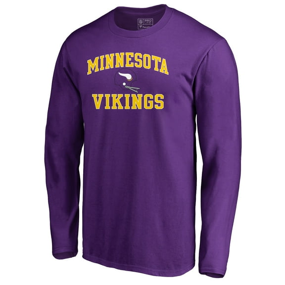 Men's Purple Minnesota Vikings Vintage Collection Victory Arch Long Sleeve T-Shirt