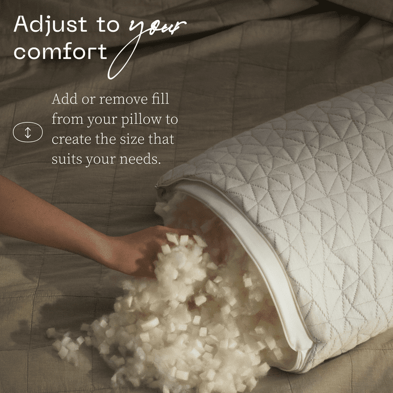 Coop Home Goods Shredded Memory Foam Toddler Pillow-14x19 - White