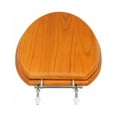 thumbnail image 4 of Renovator's Supply Wooden Elongated Toilet Seat Golden Oak Finish Oval Commode Seats for Toilets Chrome Hinges, 4 of 7