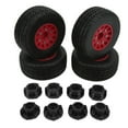 thumbnail image 1 of Rc Short Course Truck Tires RC Short Course Truck Tires Strong Cushioning 1/10 RC Short Course Truck Wheel With Hex Adapter For ARRMA Red, 1 of 8