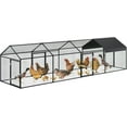 thumbnail image 1 of Bingirl Metal Chicken Coop with Waterproof and Anti-UV Cover 160"x40"x40"Large Chicken Run with 4 Doors Outdoor Hen House for Yard Walk in Poultry Cage for Rabbit Duck Goose, 1 of 8