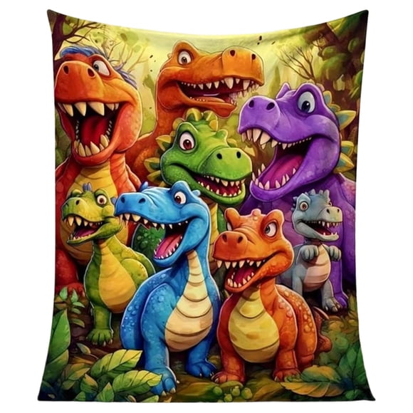 Fleece Throw Blanket Dinosaur Toys for Boys Girls 59"X39" Digital Print Flannel Dinosaur Blanket Soft Warm Fleece Blankets and Throw Birthday Cozy Blanket,Soft Blanket,Warm Blanket,Plush Blanket,Wool