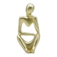thumbnail image 2 of Resin Thinker Style Abstract Sculptures Statue Collectible Figurines Modern Home Office Bookshelf Desktop Decor(Black), 2 of 2