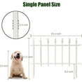 thumbnail image 3 of Metal Decorative Garden Fence 22" W x 18" High (5 Panels, Total Length 9.17 ft), Metal Border Folding Fence, Landscape Fencing for Flower Bed, Yard, Animal Barrier,White, 3 of 4