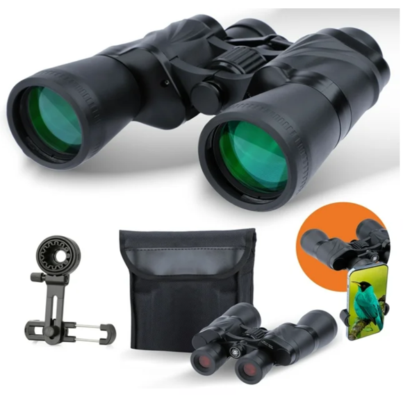 Refurbished LAKWAR X99422-1 20x50 Binoculars for Adults,HD Binoculars with Low Light Night Vision, Clear FMC BAK4 Prism Lens, Binoculars for Hunting Birds Watching Traveling Stargazing Outdoor Sport