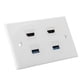 thumbnail image 3 of Video Panel De Placa De Pared Hdtv Hdmi + 2 Puertos Usb3.0 Cubierta De Acoplador Hdmi Audio Video Hdtv Panel De Placa De Pared 2 Puertos Yuarrent EL006611-00, 3 of 6