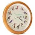 thumbnail image 3 of Reloj de pared Mark Feldstein Audubon, pájaro cantor, madera de roble, 13 cm, 3 of 6