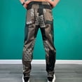 thumbnail image 5 of Pantalones casuales para hombre, estilo coreano ancho, elegante, clásico, tendencia, ropa de calle, moda suelta, estética hippie, pantalones largos de algodón para hombre S, 5 of 5