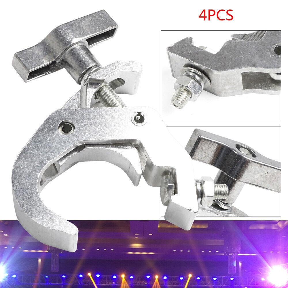 4pcs Light Truss Clamps DJ Lighting Clamp Global Mount Heavy Duty Alloy 330LBs Aluminum Alloy Applicable Tubing Diameter:40-52mm