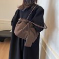 thumbnail image 2 of Bolso Mano Hombro Mujer Gamuza Con Bolsillo Interior Tipo Cartera para Viajes, 2 of 9