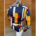 thumbnail image 3 of Camisa de hombre de manga larga con solapa estampada, blusa informal de un solo pecho, Tops para fiesta de oficina DBJS0228CCS2 XXXL, 3 of 5