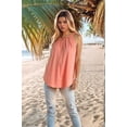 thumbnail image 6 of Womens Pleated Tank Tops Spaghetti Strap Camisole Halter Tops Curved Hem Fashion 2025 Coral XL, 6 of 7
