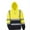 Yellow, variant on Men's Solid Color Reflective Hooded Sweatshirt Long Sleeve Sweater Top Loose Road Work High Visibility Pullover Hoodies