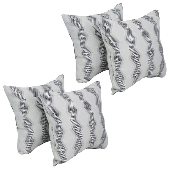17-inch Jacquard Throw Pillows with Inserts (Set of 4) 9910-S4-ID-133