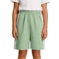 thumbnail image 2 of HOMADLES Boys Athletic Shorts, Boys Active Shorts Soccer Shorts Boys Elastic Waist Lightweight Short Pants Outdoor Gym Running Shorts Green 1-2 T, 2 of 9