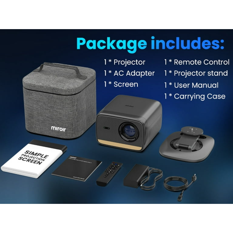 Miroir L810S Pro 1080P Smart Projector Bundle with Carrying