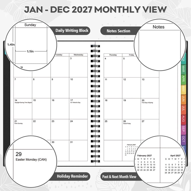 OMEYA 2027 Weekly and Monthly Planner, 5.5x8.2in photo 4