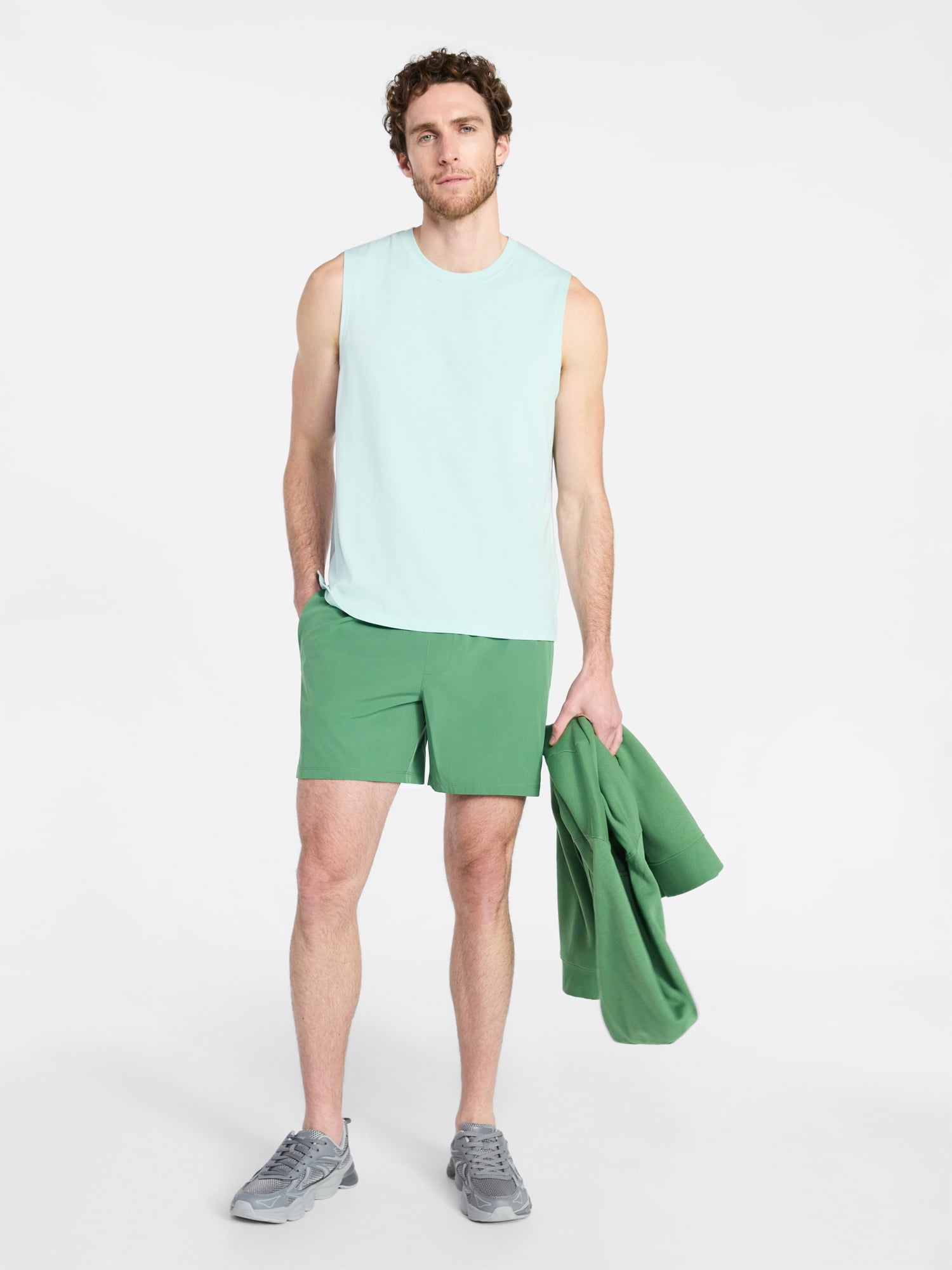 Athletic Works Men's and Men's Big & Tall Tri-Blend Muscle Tee, Sizes XS-4XLT