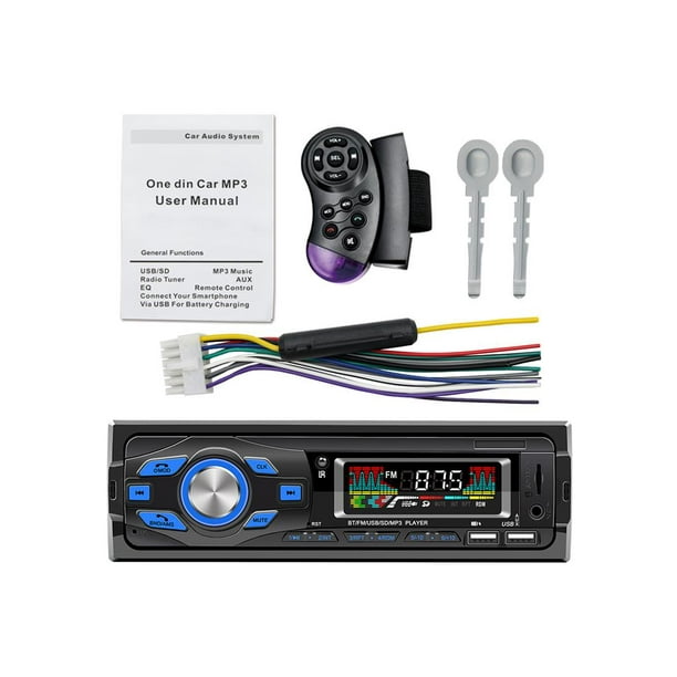 Grijp huid Ontdek 616 Car Multimedia Player FM Aux Input Receiver Time Display Car Bluetooth  Autoradio Car Stereo Radio Bluetooth 5.0 Car Radio Receiver - Walmart.com