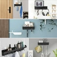 thumbnail image 3 of Remiawy Key Holder for Wall, Self Adhesive Key Rack Wall Mount with Mail Organizer for Entryway Doorway Hallway, Wall Decor, Black, 3 of 8