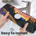 thumbnail image 6 of Fuzoiu Galactic Night Over Meadow Print Kitchen Faucet Suction Pad, Sink Splash Guard Faucet Mat, Faucet Handle Drip Catcher Tray Drying Mat For Bathroom Kitchen Bathroom Countertop, 6 of 7