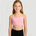 thumbnail image 2 of WUANDIXFA Training Bra for Girls Training Bra Seamless Sports Bras for Teens Girls with Racerback Removable Pads,Pink,5-6 Years, 2 of 4