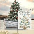 thumbnail image 6 of diyeu Christmas Tree Beach Decorative Garden Flag, July Coastal Christmas by the Sea Conch Starfish Yard Outside Home Decoration, Summer Xmas Holiday Outdoor Small Decor Double Sided 12 x 18, 6 of 6