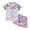 Multicolor E, variant on Edvintorg Girls Pjs Summer Casual Short Sleeve Shirt and Shorts Satin Sets Cute Floral Printed Sleepwear for Girls Kids Home Clothing 2-8 Years
